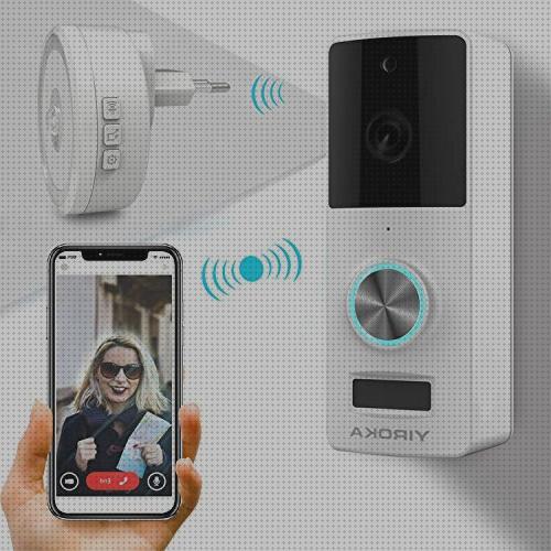 TMEZON Cámara de timbre inalámbrico, timbre de video inteligente 2K  funciona con cámara de campana de puerta Alexa para seguridad del hogar,  requiere